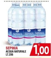 Offerta per Acqua a 1€ in Supermercato Il Risparmio