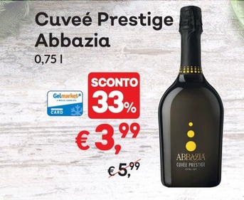 Offerta per Spumante in Gelmarket