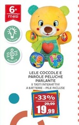 Offerta per Lele Coccole E Parole Peluche Parlante a 19,99€ in Happy Casa Store