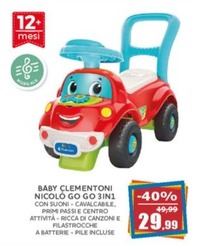 Offerta per Baby Clementoni Nicolò Go Go 3in1 a 29,99€ in Happy Casa Store