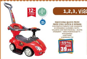 Offerta per Macchina Quick Primi Passi 2in1 Gioca E Impara a 39,99€ in Happy Casa Store
