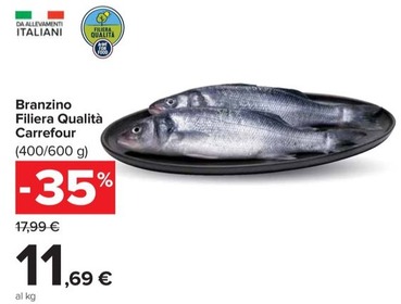 Offerta per Carrefour - Branzino Filiera Qualità a 11,69€ in Carrefour Ipermercati