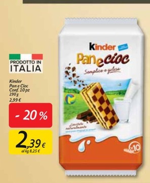 Offerta per Kinder - Pan E Cioc a 2,39€ in Carrefour Market