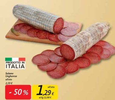 Offerta per Salame Ungherese a 1,29€ in Carrefour Market