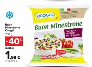 Offerta per Orogel - Buon Minestrone a 1,99€ in Carrefour Market