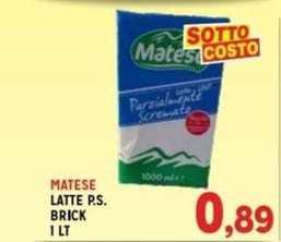 Offerta per Latte parzialmente scremato in Supermercati Trisss