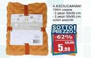 Offerta per 4 Asciugamani a 5,99€ in Happy Casa Store
