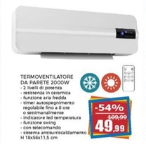 Offerta per Termoventilatore Da Parete a 49,99€ in Happy Casa Store