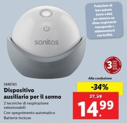 Offerta per Sanitas - Dispositivo Ausiliario Per Il Sonno a 14,99€ in Lidl