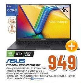 Offerta per Asus - Vivobook 16XK3605ZFNI152W a 949€ in Expert