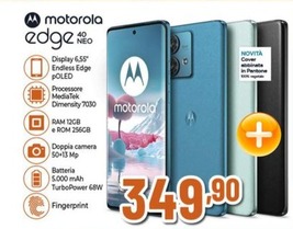 Offerta per Motorola - Edge 40 Neo 16,6 cm (6.55") Doppia SIM Android 13 5G USB tipo-C 12 GB 256 GB 5000 mAh Nero a 349,9€ in Expert