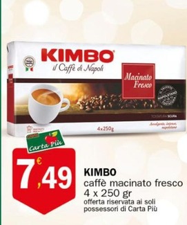 Offerta per Caffè Kimbo in Crai