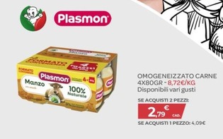 Offerta per Plasmon - Omogeneizzato Carne 4X80GR a 2,79€ in Bimbo Store