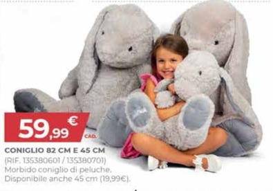 Offerta per Coniglio 82 Cm E 45 Cm a 59,99€ in Toys Center