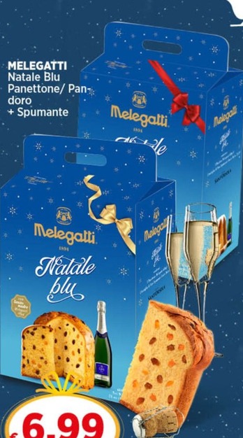 Offerta per Melegatti - Natale Blu Panettone/pan- Doro + Spumante a 6,99€ in Coop