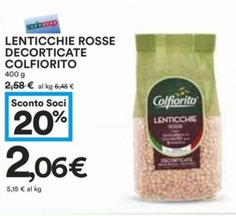 Offerta per Colfiorito - Lenticchie Rosse Decorticate a 2,06€ in Coop