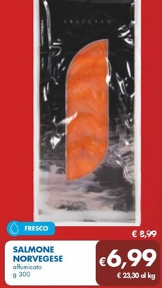 Offerta per Salmone Norvegese a 6,99€ in MD