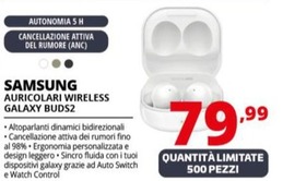 Offerta per Samsung - Galaxy Buds2 Auricolare Wireless In-ear Bluetooth Nero a 79,99€ in Comet