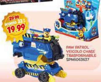 Offerta per Paw Patrol Veicolo Chase Trasformabile a 19,99€ in Toysuper