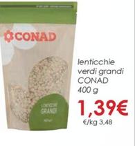 Offerta per Conad - Lenticchie Verdi Grandi a 1,39€ in Conad