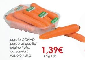 Offerta per  Conad - Carote Percorso Qualità Origine Italia a 1,39€ in Conad