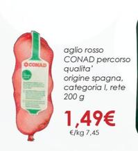 Offerta per Conad - Aglio Rosso Percorso Qualita' Origine Spagna, Categoria I, Rete a 1,49€ in Conad