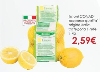 Offerta per Conad - Limoni Percorso Qualita' Origine Italia, Categoria I, Rete a 2,59€ in Conad