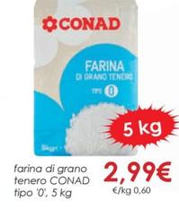 Offerta per  Conad - Farina Di Grano Tenero Tipo '0'  a 2,99€ in Conad