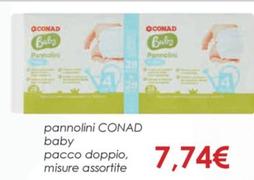 Offerta per  Conad - Pannolini Baby Pacco Doppio  a 7,74€ in Conad