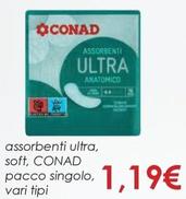 Offerta per  Conad - Assorbenti Ultra Soft, Pacco Singolo a 1,19€ in Conad