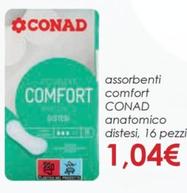 Offerta per  Conad - Assorbenti Comfort Anatomico Distesi a 1,04€ in Conad