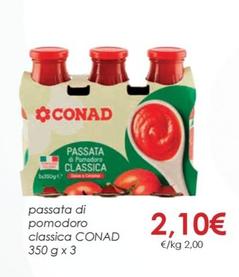 Offerta per Conad - Passata Di Pomodoro Classica a 2,1€ in Conad