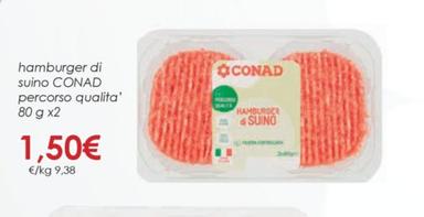 Offerta per Conad - Hamburger Di Suino Percorso Qualita' a 1,5€ in Conad