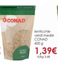 Offerta per Conad - Lenticchie Verdi Medie a 1,39€ in Conad City