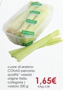 Offerta per  Conad - Cuore Di Sedano Percorso Qualità Vassoio Origine Italia a 1,65€ in Conad City