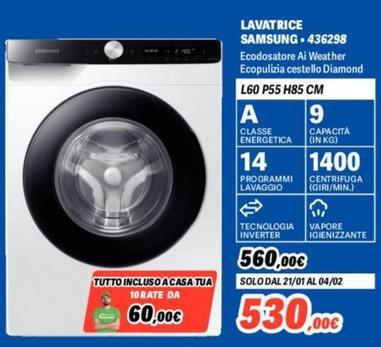 Offerta per Samsung - Lavatrice 436298 a 530€ in Orizzonte