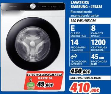 Offerta per Samsung - Lavatrice 476825 a 410€ in Orizzonte