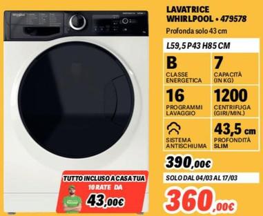 Offerta per Whirlpool - Lavatrice 479578 a 360€ in Orizzonte