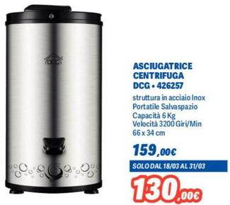 Offerta per Dcg Eltronic - Asciugatrice Centrifuga 426257 a 130€ in Orizzonte