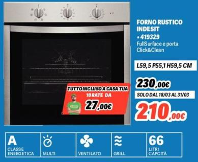 Offerta per Indesit - Forno Rustico 419329 a 210€ in Orizzonte