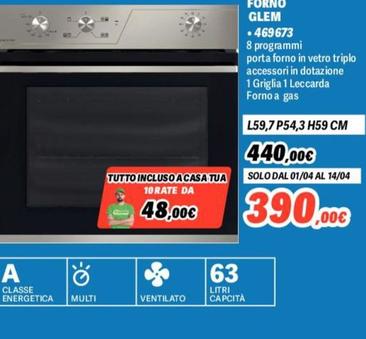 Offerta per Glem - Forno 469673 a 390€ in Orizzonte