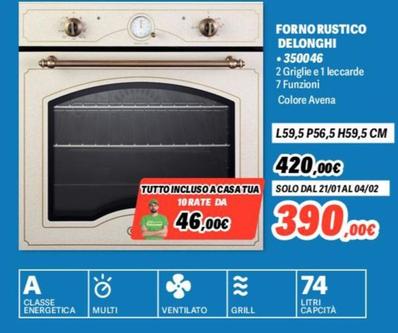 Offerta per De Longhi - Forno Rustico 350046 a 390€ in Orizzonte