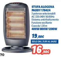Offerta per Stufa Alogena Paddy 178424 a 16,9€ in Orizzonte