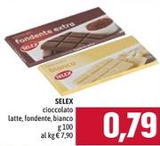 Offerta per Selex - Cioccolato Latte, Fondente, Bianco a 0,79€ in Emisfero