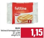 Offerta per Selex - Fettine Di Formaggio Fuso a 1,15€ in Emisfero