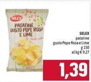 Offerta per Selex - Patatine Gusto Pepe Rosa E Lime a 1,39€ in Emisfero