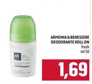Offerta per Armonia & Benessere - Deodorante Roll-On a 1,69€ in Emisfero