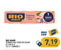 Offerta per Rio Mare - Tonno All'Olio Di Oliva a 7,19€ in SeBón