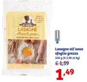 Offerta per Lasagne All'Uovo Sfoglia Grezza  a 1,49€ in IN'S