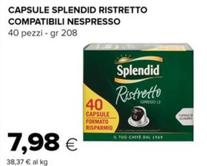 Offerta per Splendid - Capsule Ristretto Compatibili Nespresso  a 7,98€ in Tigre